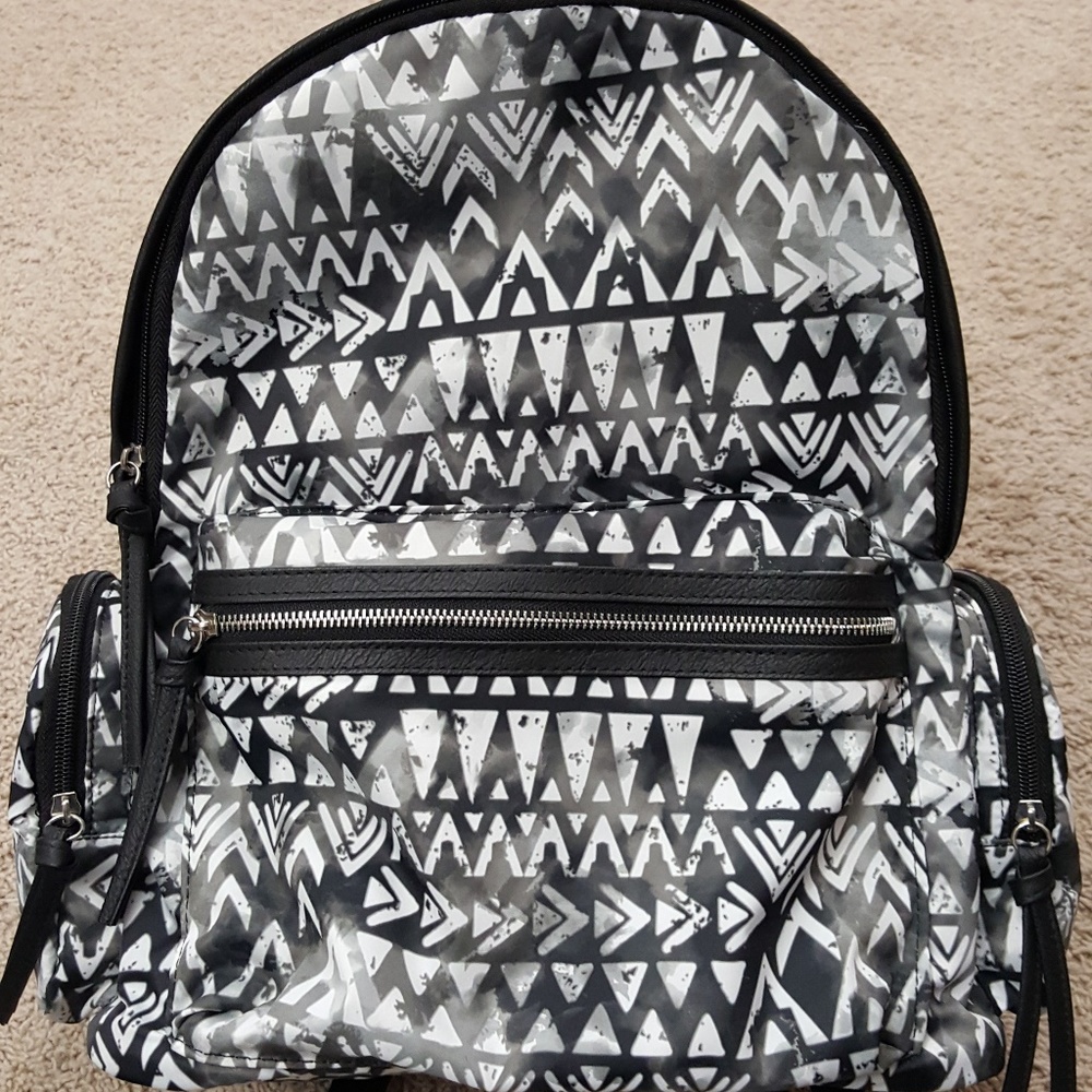 Backpack Black White No Boundaries Nylon